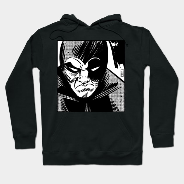 Ghost- Black and White panel Hoodie by Mason Comics